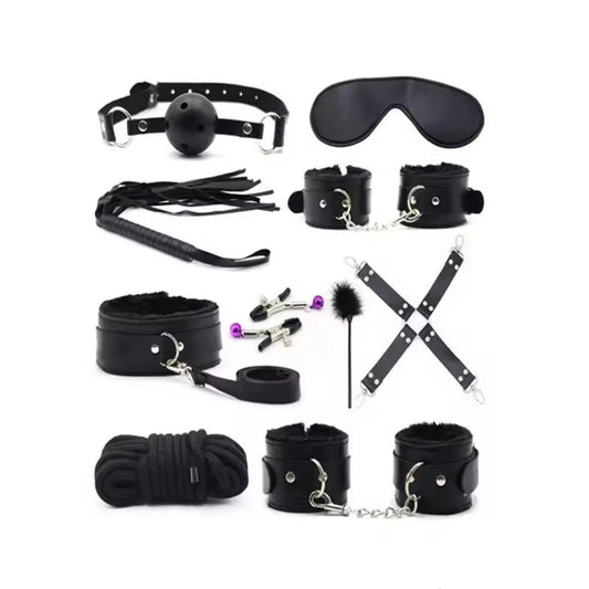 Ten-piece sex toys set (black)
