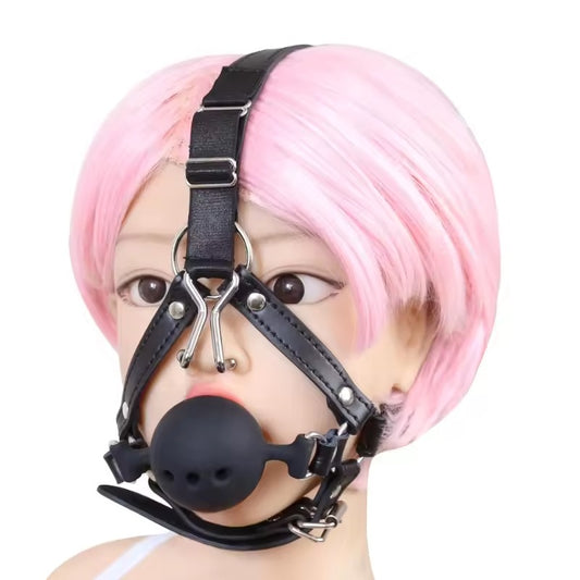 Mouth Shackle Nose Hook Mouth Plug SM Flirting Sex Toys