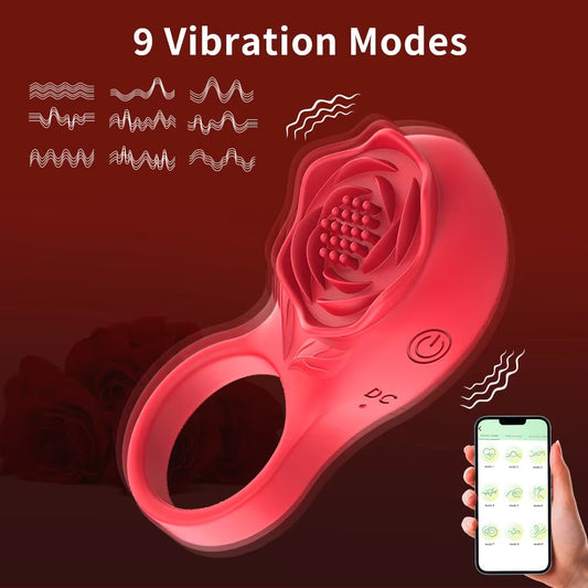 Smart App Controlled Cock Ring Vibrator - Bluetooth Delay Ring for Couples