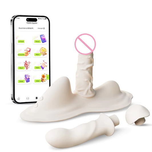 Smart App-Controlled Thrusting Ride-On Seat Vibrator - Hands-Free Cushion Sex Machine