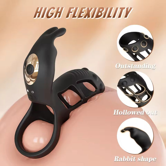 Wireless Remote Cock Ring Vibrator - Silicone Delay & Erect Aid Sleeve for Men