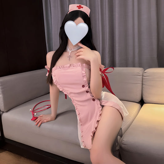 Charming Midnight Nurse: Provocative See-Through Lingerie（302）