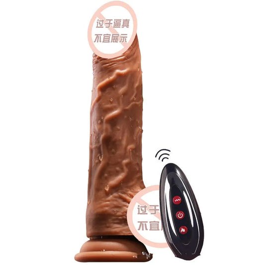 Wireless Controlled Swinging Telescopic Heated Realistic Dildo