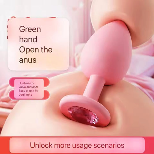 Pink diamond anal plug out of SM anal dilation masturbator
