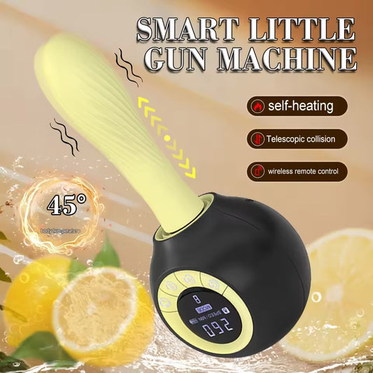 Automatic dildo retractable thrust heating G-spot sex machine massage stick