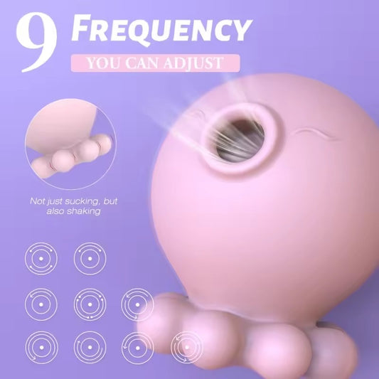 Cute Octopus Baby Sucking & Vibrating Clitoral Stimulator
