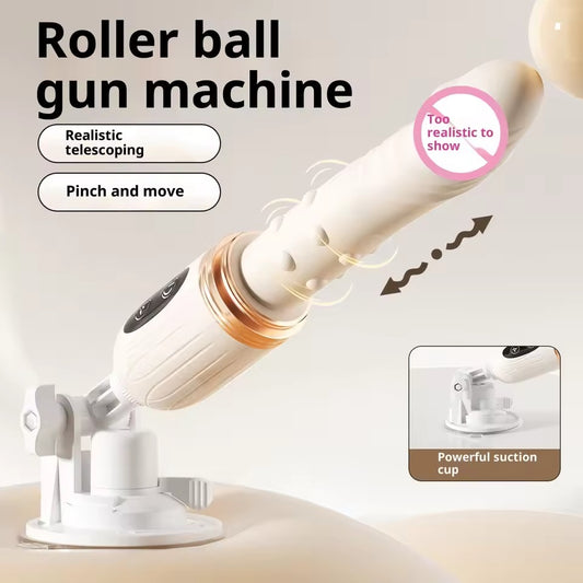 Fun Play APP Remote Auto-Thrusting, Rotating Bead, and Vibrating Wand
