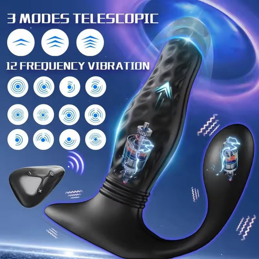 自动前列腺拉伸和振动肛门塞按摩棒