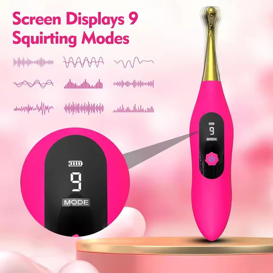 Angela G-spot vibrator 9-frequency vibration LCD digital display masturbator