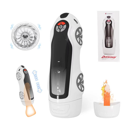 Bluetooth fully automatic retractable heating adult masturbator artifact