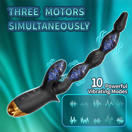 Black Strawberry Fun Beads Anal Prostate Vibration Massager
