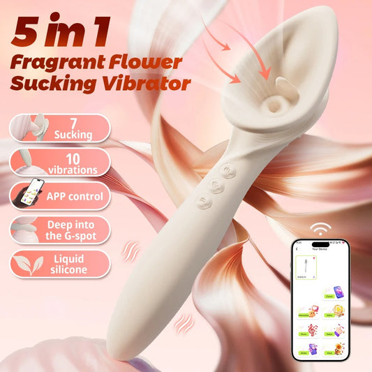 Smart APP-Controlled Sonic Vacuum Suction & Vibrating Massager