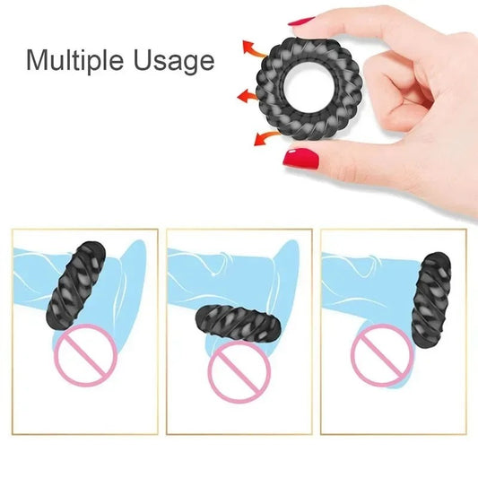 Male Delay Cock Ring with Foreskin Gel: Long-Lasting Stamina Endurance Ring