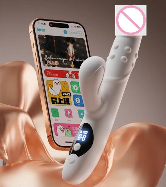 Smart APP remote mobile phone interactive sucking and shaking vibrator