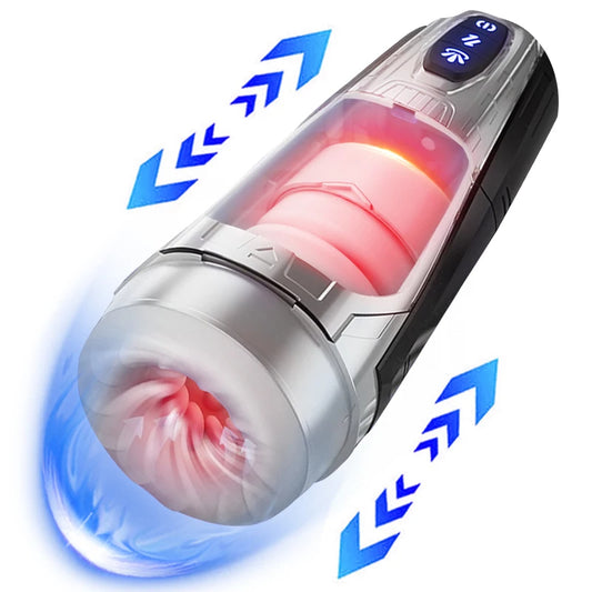 Automatic Telescopic Thrusting Sucking Vibrating Masturbation Cup