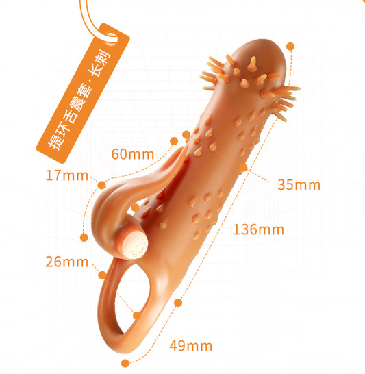 Yunman Tongue Vibe Cock Ring with Long Spikes